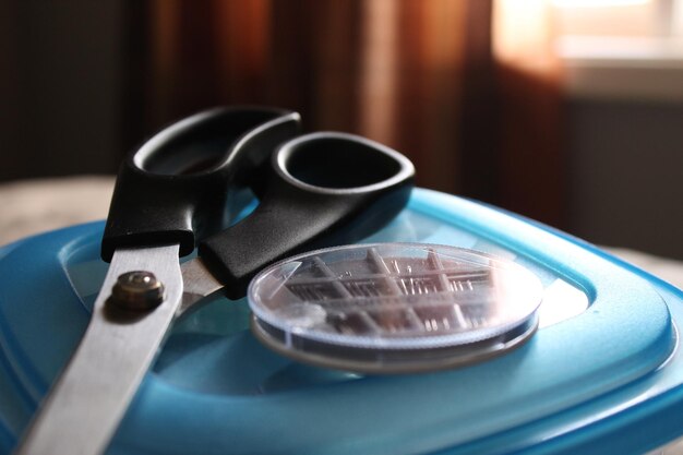 Close-up of cup on table