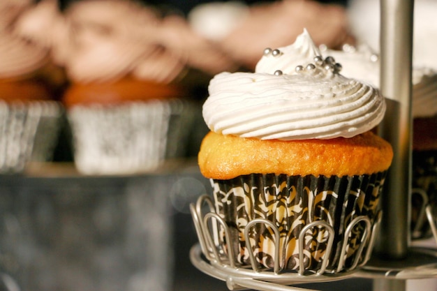 Foto close-up di un cupcake