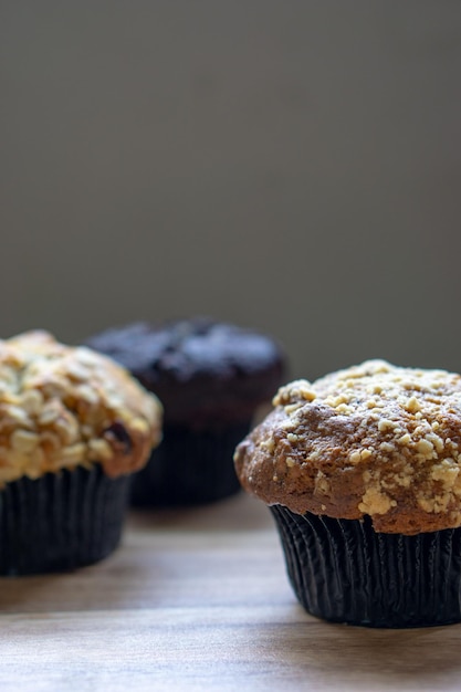 Close-up of cupcakes on table