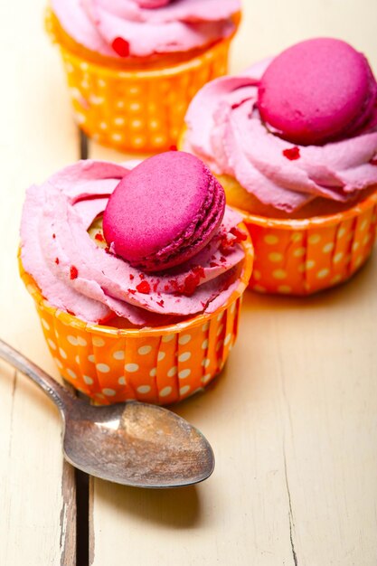 Close-up of cupcakes on table