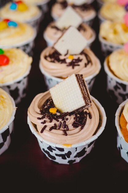 Close-up of cupcakes