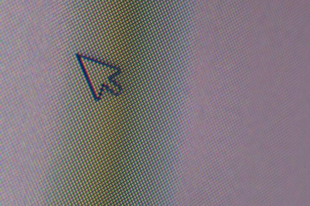 Close-up of cursor on computer monitor