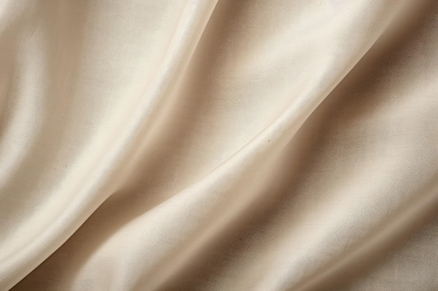 a close up of a curtain with gold satin fabric.