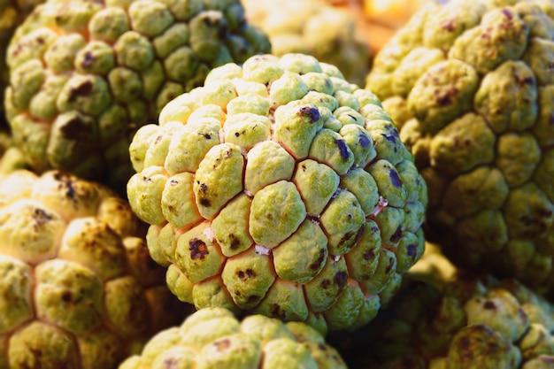 Close-up of custard apple