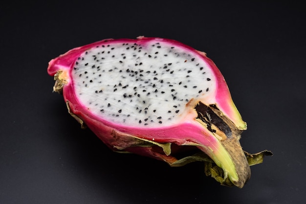 Close up cut dragon fruit