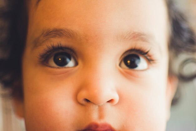 Photo close-up of cute girl