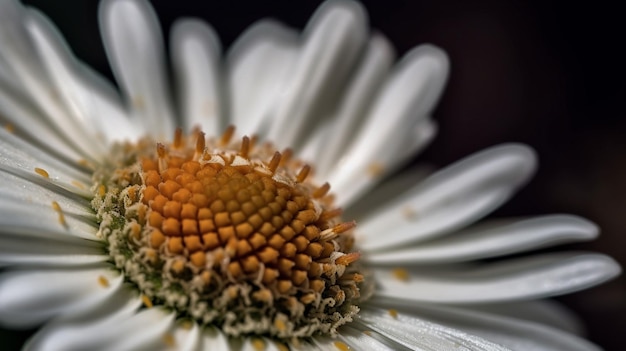 A close up of a daisy flower