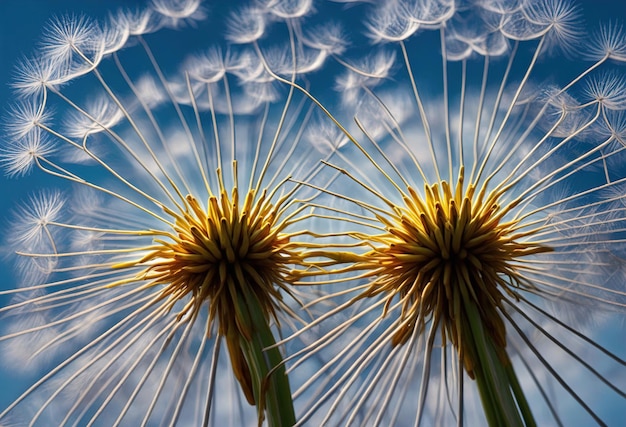 A close up of a dandelion with the word dandelion on it