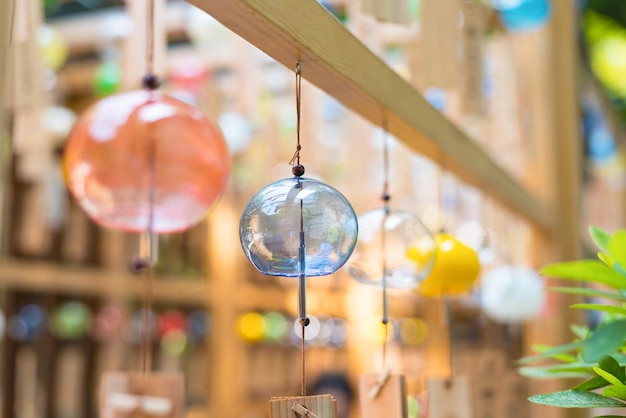 close-up of decor hanging outdoors