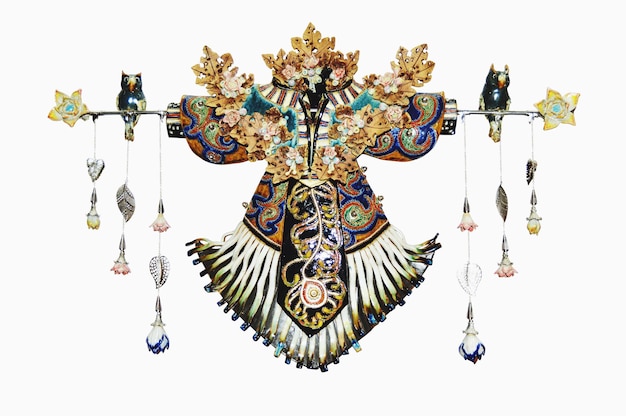 Close-up of decoration against white background
