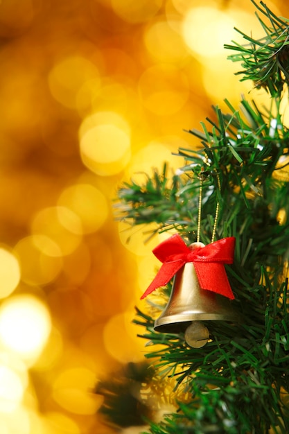 Close-up of decoration hanging on christmas tree