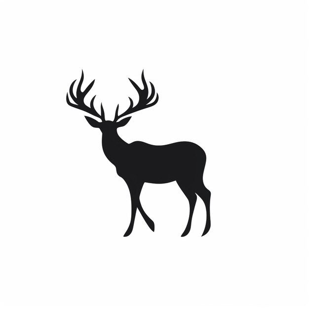 Photo a close up of a deer with antlers on a white background generative ai