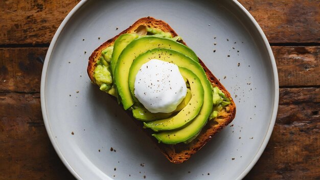 Close up of delicious avocado toast on plate