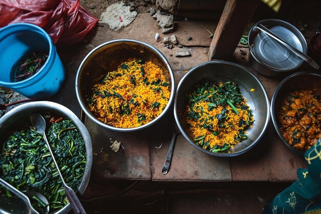 Photo a close up of delicious biryani