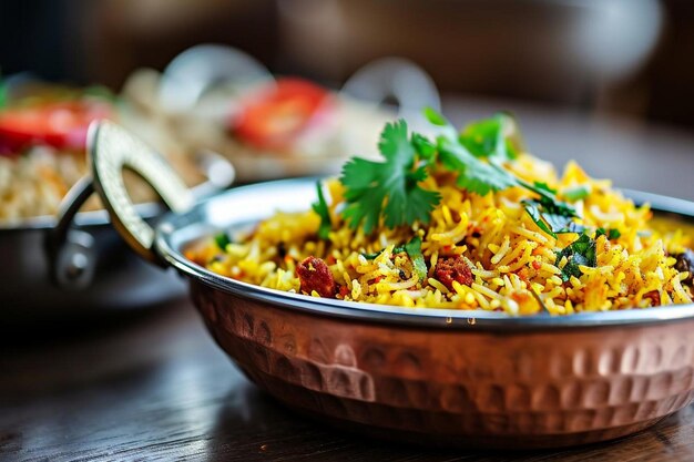 A close up of delicious biryani