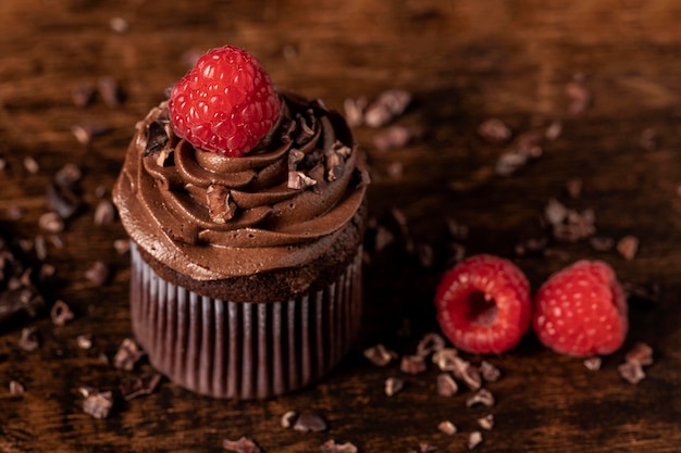 Free Photo | Close-up view of delicious chocolate cake concept