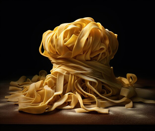 Close up of delicious italian pasta