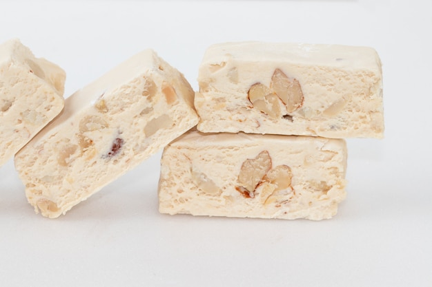 Close up of delicious nougat .