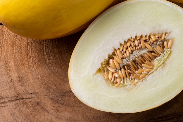 Close up on delicious and ripe melons