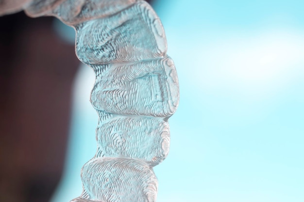 Close-up of dentures