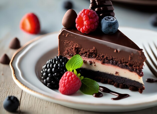 Close-up of dessert in plate on table