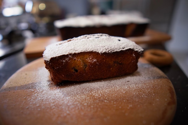 Close-up of dessert in plate on table