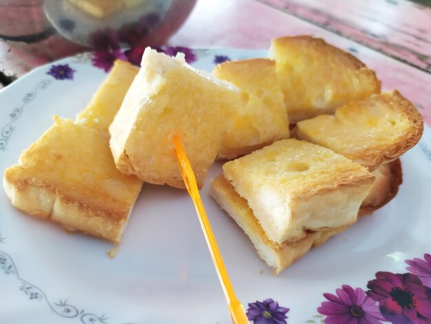 Close-up of dessert in plate