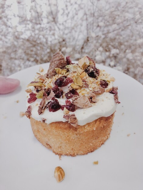 Close-up of dessert in plate