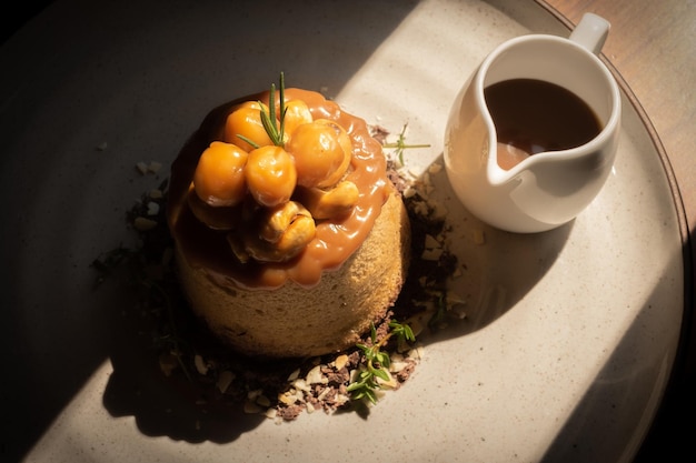 Close-up of dessert in plate