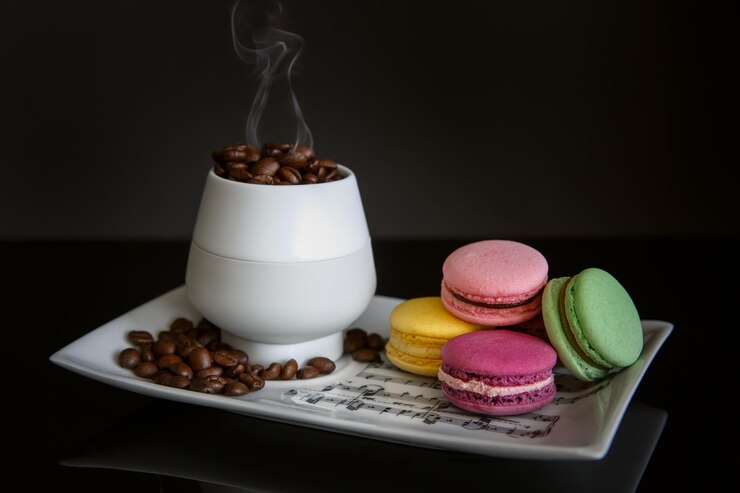 Photo close-up of dessert served on table