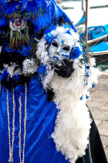 Close up of detailed carnival mask