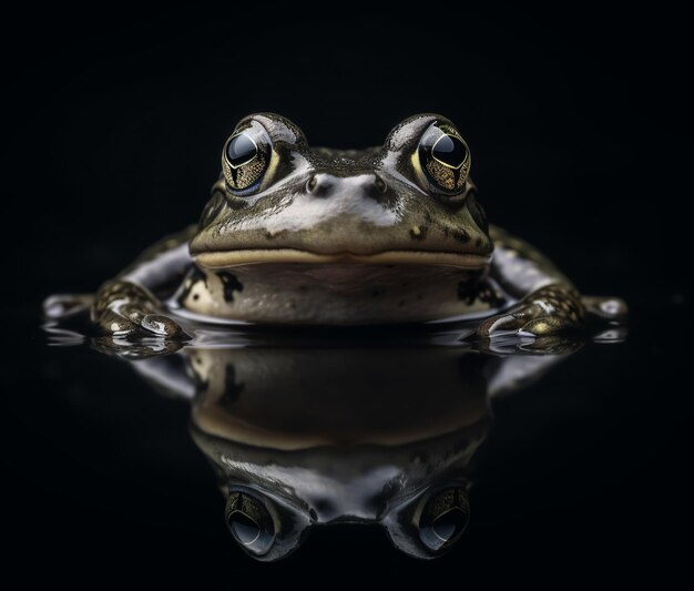 Close up detailed portrait of frog animal