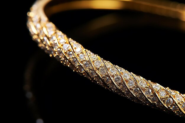 Photo close up of a diamond encrusted hairband