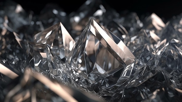 A close up of a diamond on a table