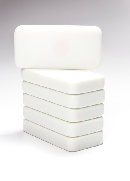 close-up of dices over white background