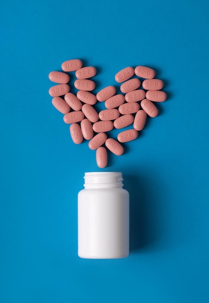 Photo close up of different pills for the hiv infection treatment prep pills to help protect from hiv