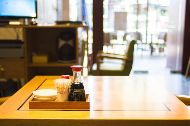 Photo close-up of dining table