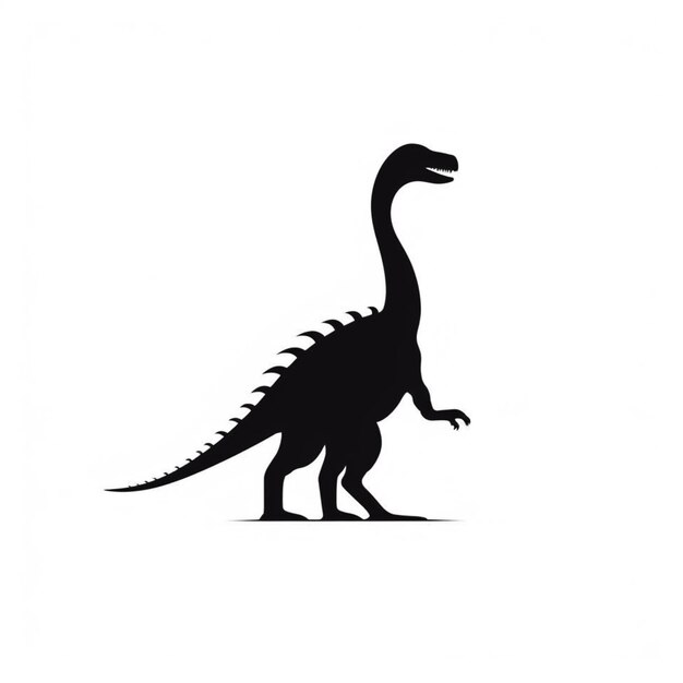 a close up of a dinosaur silhouette on a white background generative ai