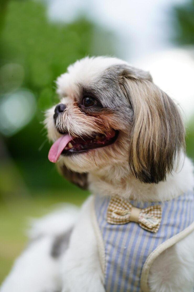 Photo close-up of a dog looking away