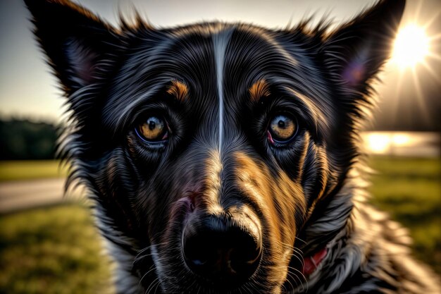 A Close Up Of A Dog Looking At The Camera