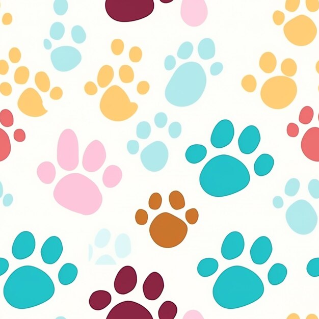 Photo a close up of a dog paw print on a white background generative ai