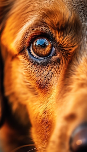 Глаз собаки крупным планом Глаз собаки крупным планом