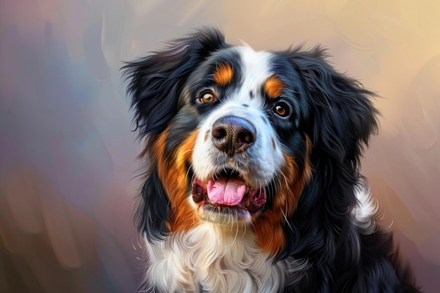 Close up of a dog39s face with a blurry background Suitable for petrelated designs