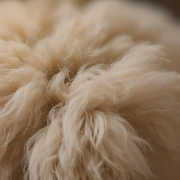 a close up of a dogs face with a fluffy fur