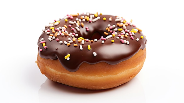 a close up of a donut with sprinkles on it