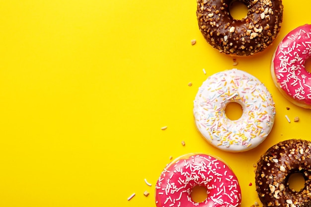 Close-up of donuts