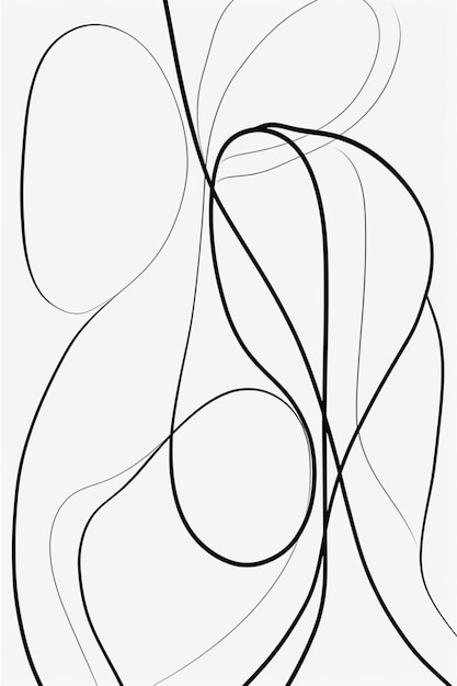 a close up of a drawing of a black and white line generative ai