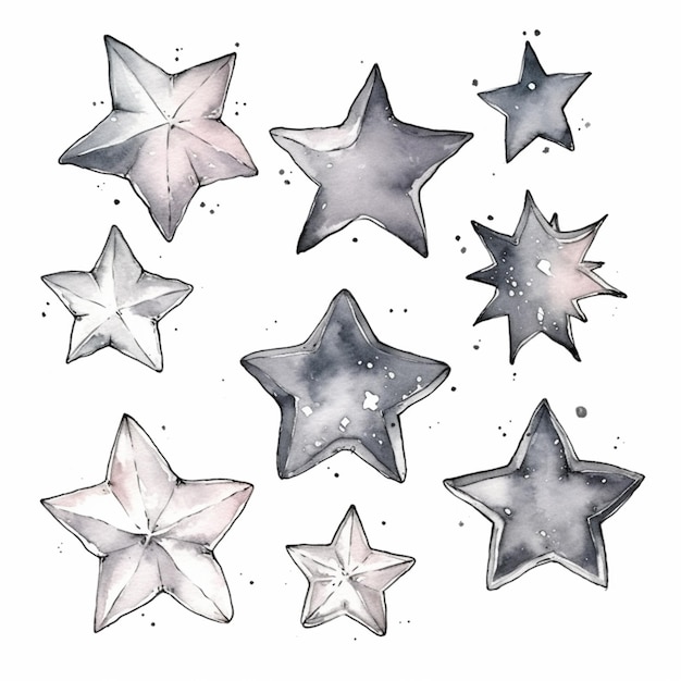 a close up of a drawing of a bunch of stars generative ai