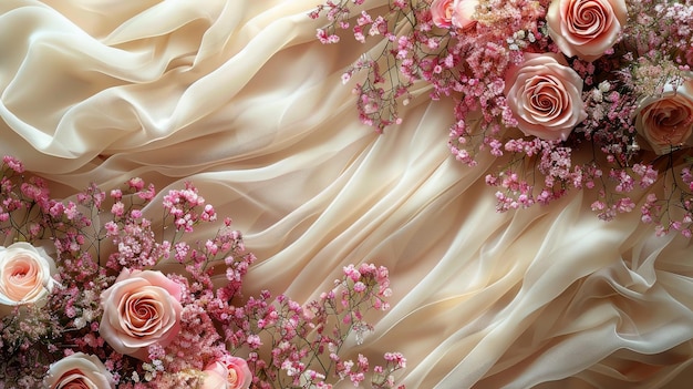 Close Up of a Dress With Flowers