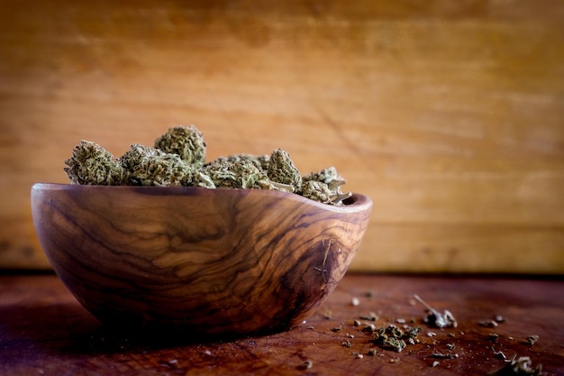 close-up of dried plant on table
